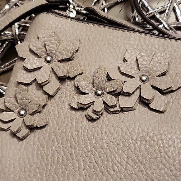 Jessica Simpson Bags | Jessica Simpson wristlet clutch bag floral gray leather - Picture 3 of 12